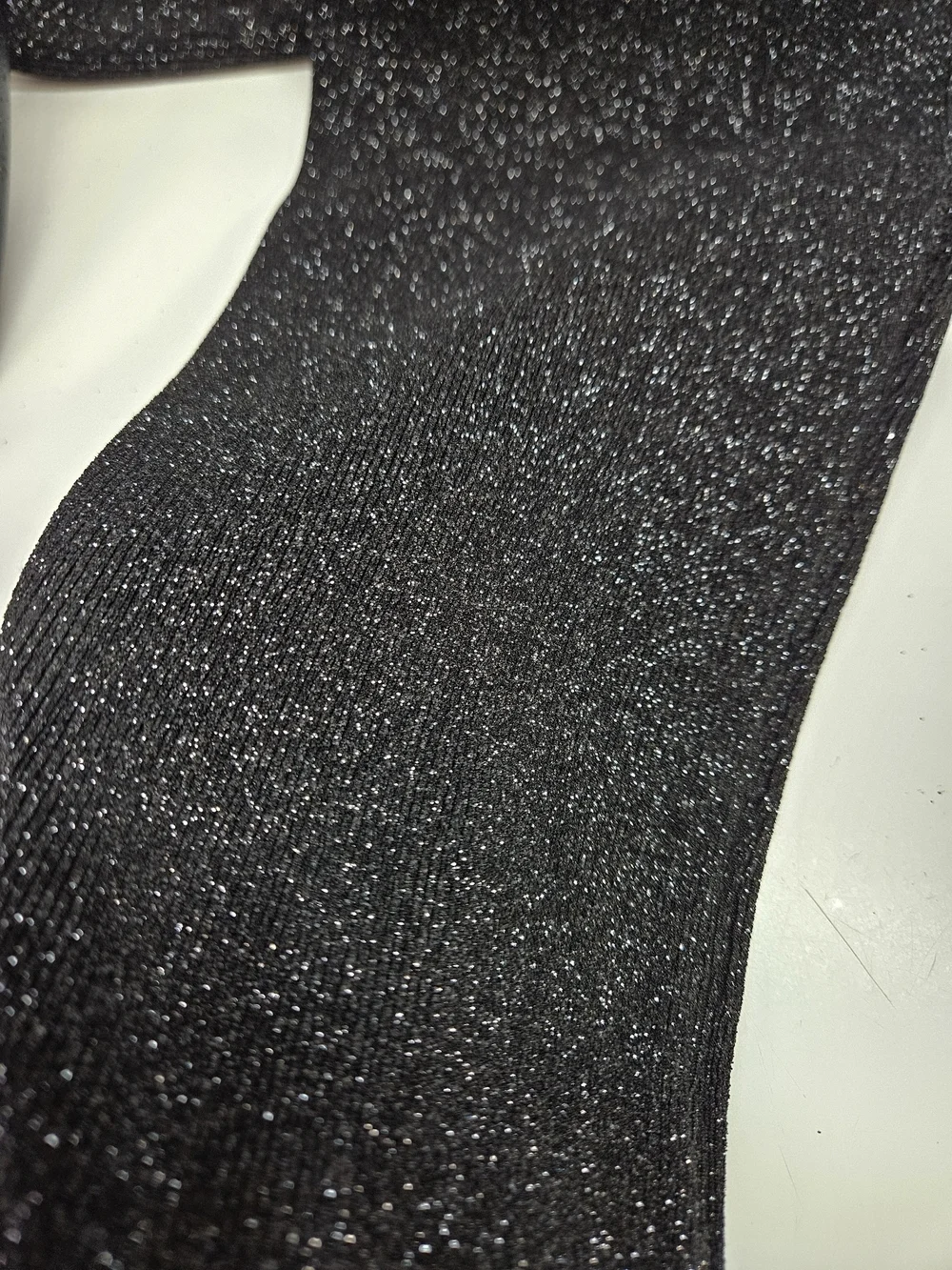 Giuseppe Zanotti Natalie Black Glitter Stretch Over the Knee Sock Boots Size 40